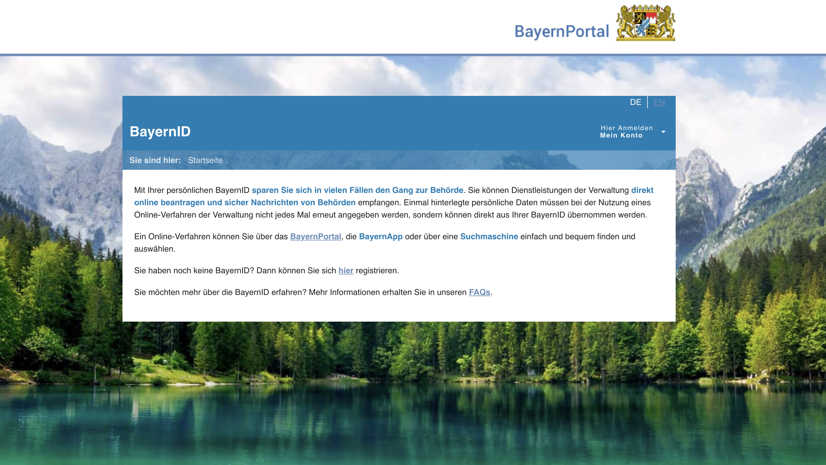 Screenshot BayernID